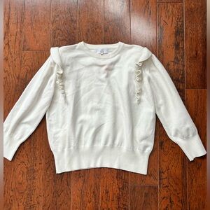 Lucca Creamy White Ruffle Sweater